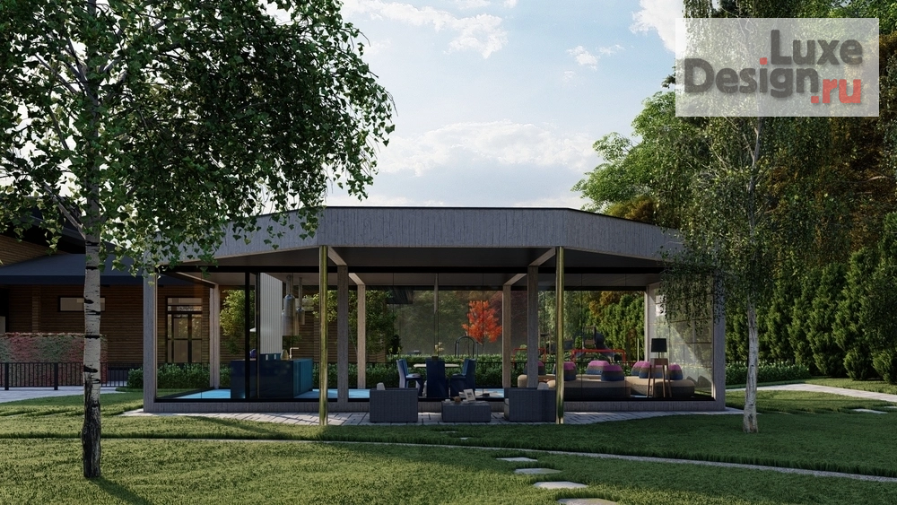 Частная архитектура "Садовый павильон в стиле метамодернизма" (фото 3)