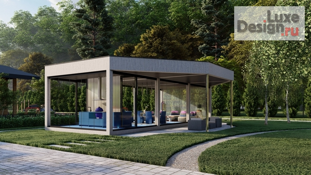 Частная архитектура "Садовый павильон в стиле метамодернизма" (фото 1)