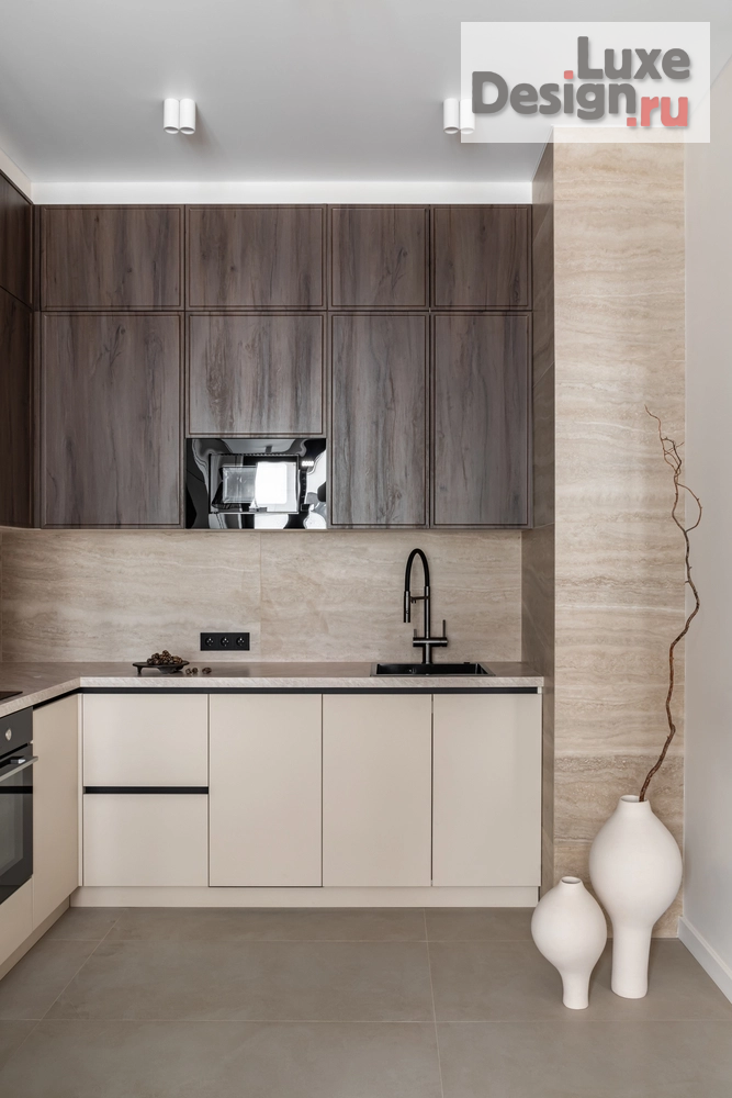 Дизайн интерьера однокомнатной квартиры "Реализация проекта TRAVERTINO" (фото 7)