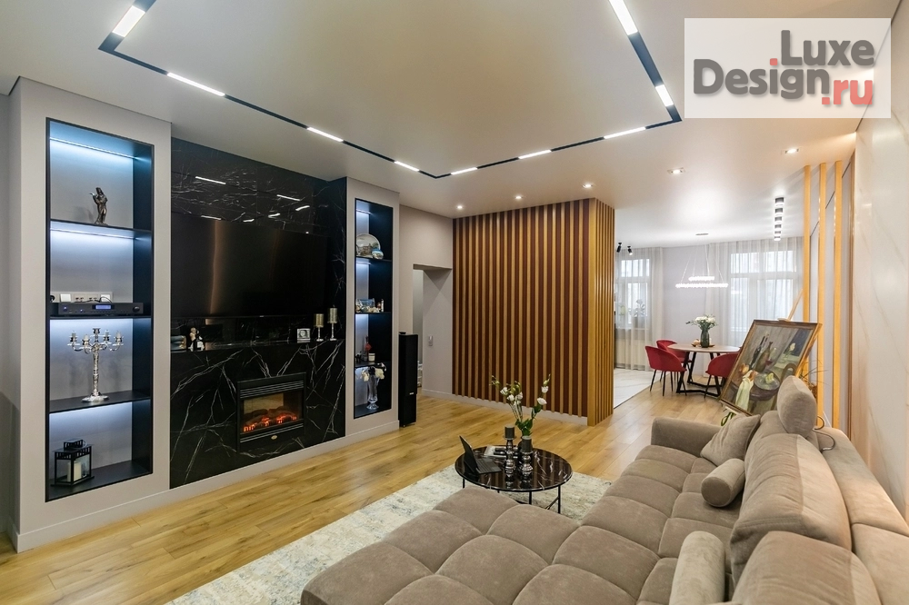 Дизайн интерьера трехкомнатной квартиры "Квартира для современной семьи с яркими цветовыми акцентами" (фото 5)