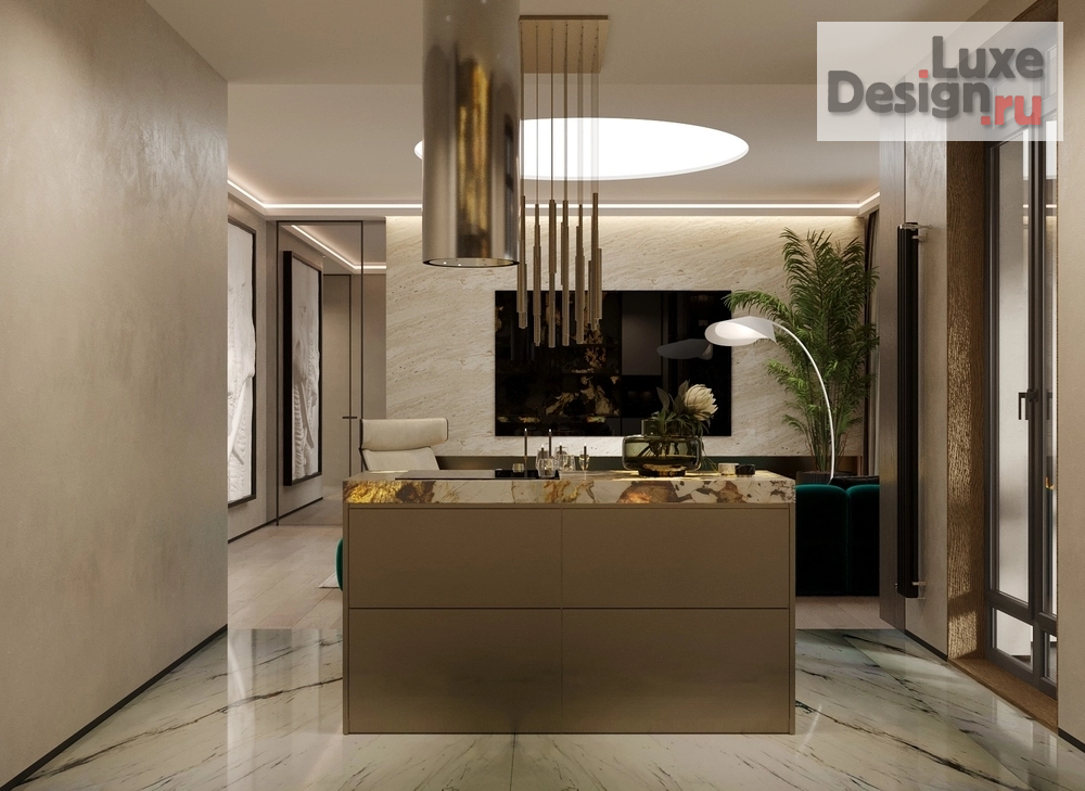 Дизайн интерьера двухкомнатной квартиры "Шамшиных Y" (фото 1)