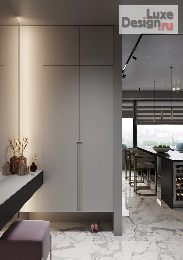 Дизайн интерьера двухкомнатной квартиры "ЖК Discovery (Дискавери)" (фото 2)