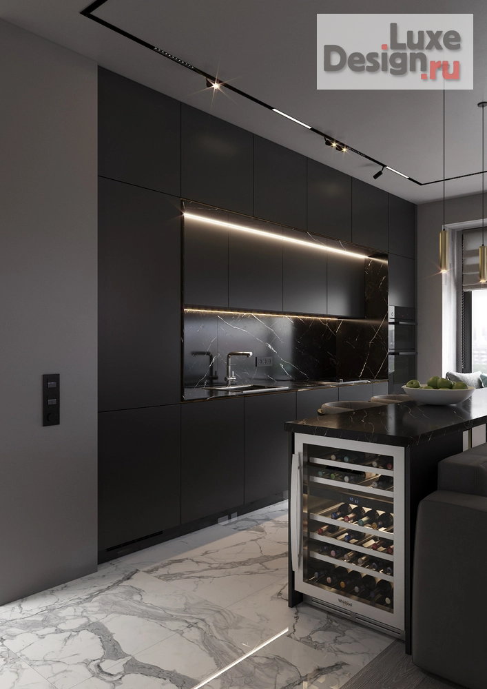 Дизайн интерьера двухкомнатной квартиры "ЖК Discovery (Дискавери)" (фото 4)