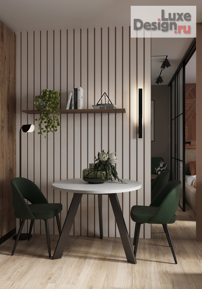 Дизайн интерьера квартиры студии "ЖК "Отрадный"" (фото 4)