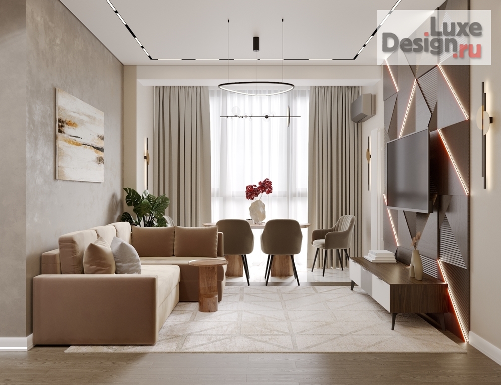 Дизайн интерьера двухкомнатной квартиры "ЖК Прокшино" (фото 3)