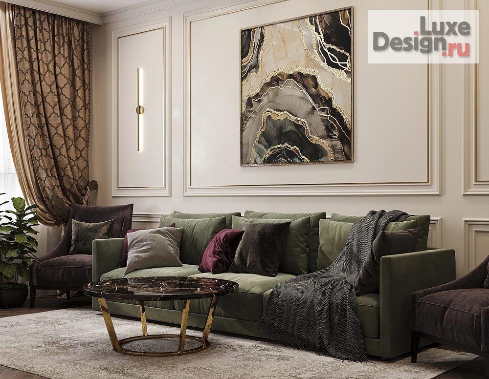 Дизайн интерьера трехкомнатной квартиры "Интерьер для яркой жизни ЖК "Rafinad"" (фото 1)