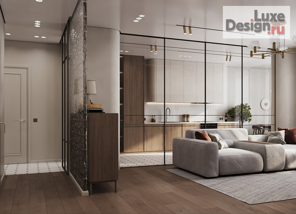 Дизайн интерьера трехкомнатной квартиры "ЖК Город у реки" (фото 2)