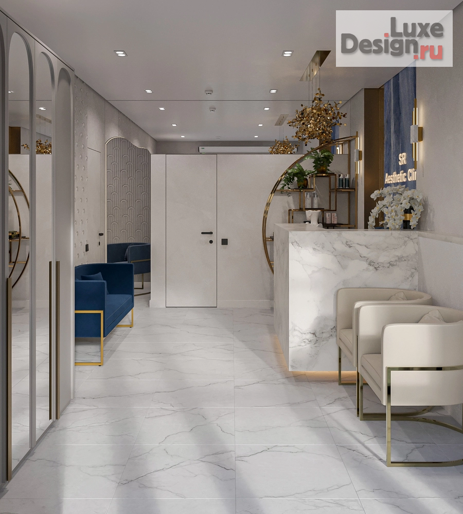 Дизайн интерьера салона красоты "Интерьер клиники косметологии Secret Renew" (фото 3)