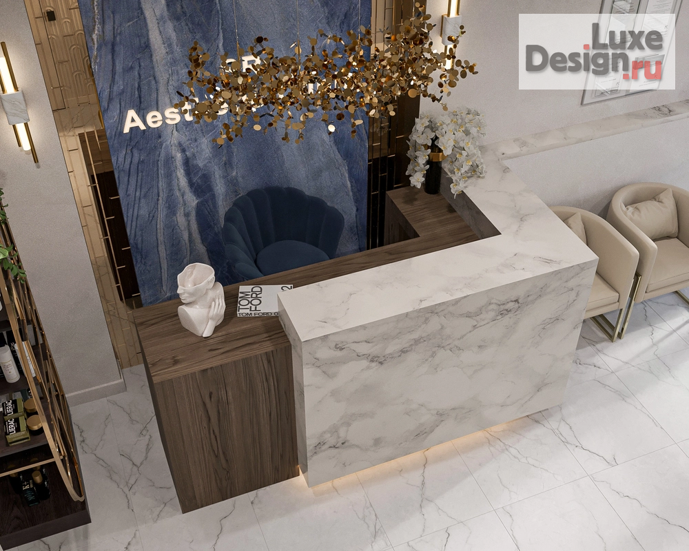 Дизайн интерьера салона красоты "Интерьер клиники косметологии Secret Renew" (фото 2)