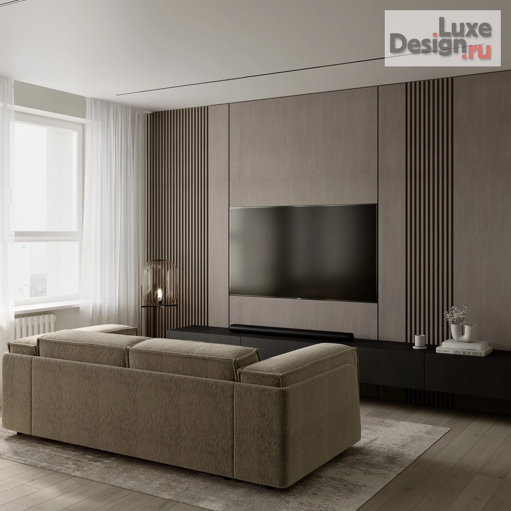 Дизайн интерьера гостиной "Кухня-гостиная для молодой семьи в Пушкино" (фото 2)