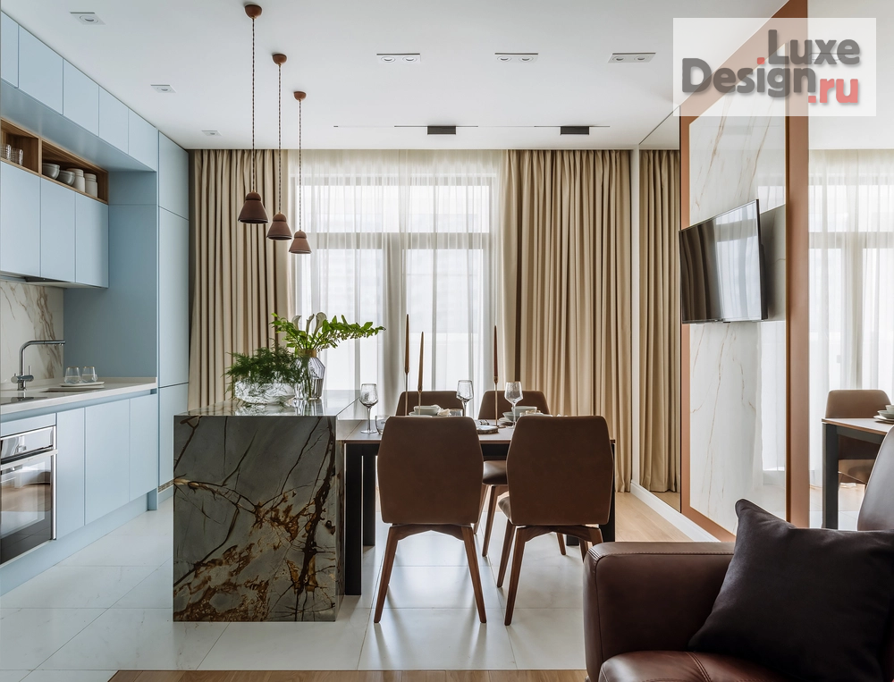 Дизайн интерьера четырехкомнатной квартиры "ЖК Донской Олимп" (фото 3)