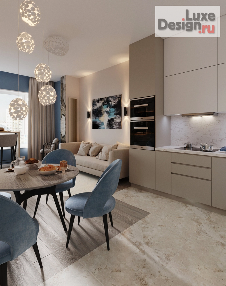 Дизайн интерьера трехкомнатной квартиры "ЖК Черняховского 19" (фото 3)