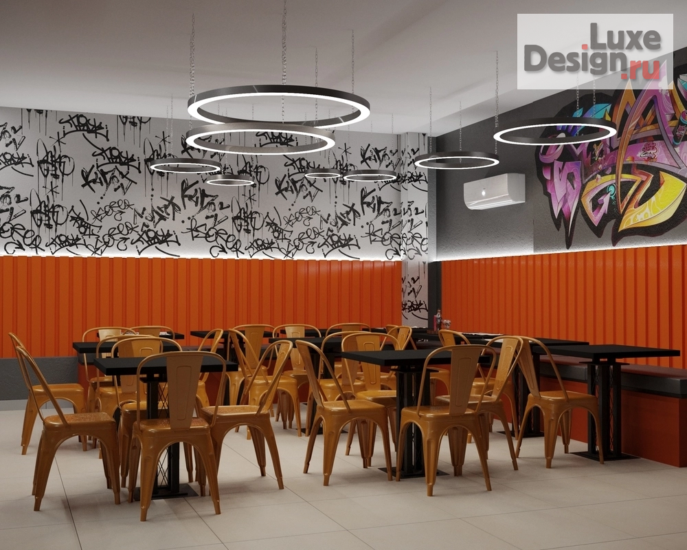 Дизайн интерьера кафе "Шаурмечная "Место Вкуса" в Челябинске" (фото 2)