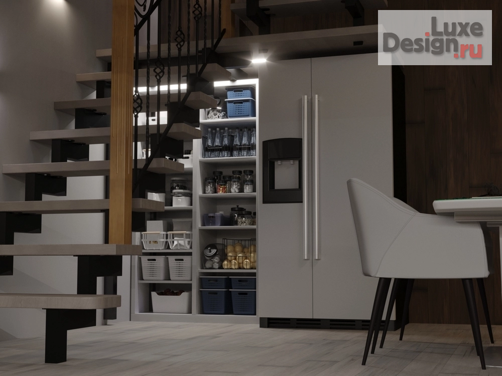 Дизайн интерьера загородного дома "Кухня-гостиная в загородном доме" (фото 7)