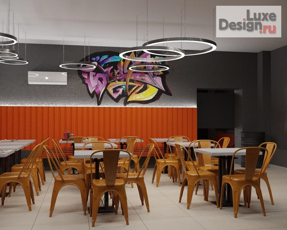 Дизайн интерьера кафе "Шаурмечная "Место Вкуса" в Челябинске" (фото 5)