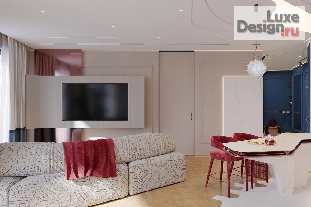 Дизайн интерьера гостиной "Морская акватория" (фото 15)