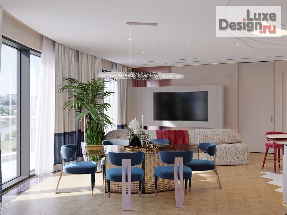 Дизайн интерьера гостиной "Морская акватория" (фото 14)