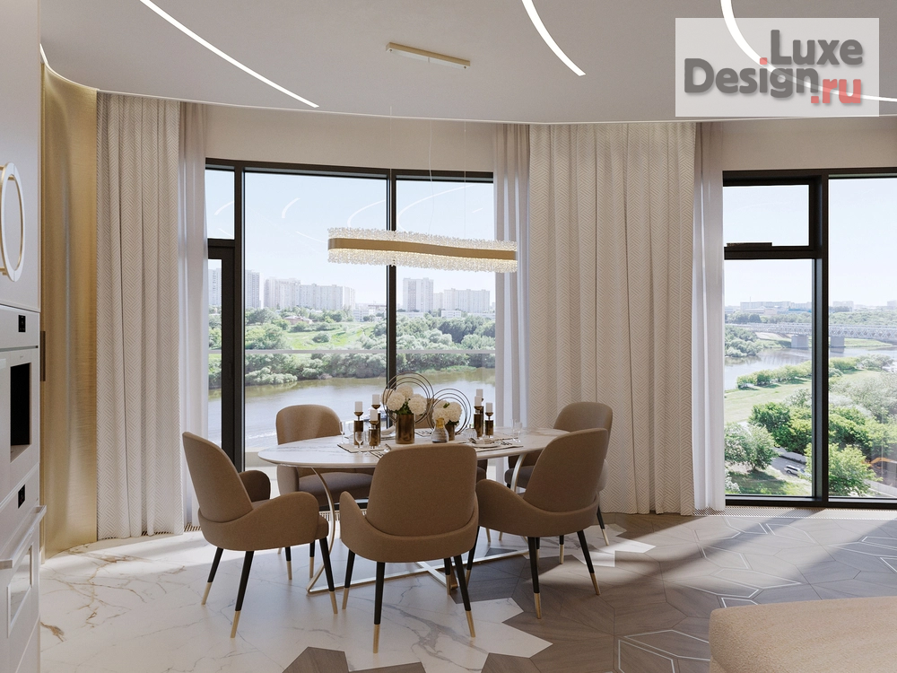 Дизайн интерьера гостиной "Монохромный футуризм" (фото 9)