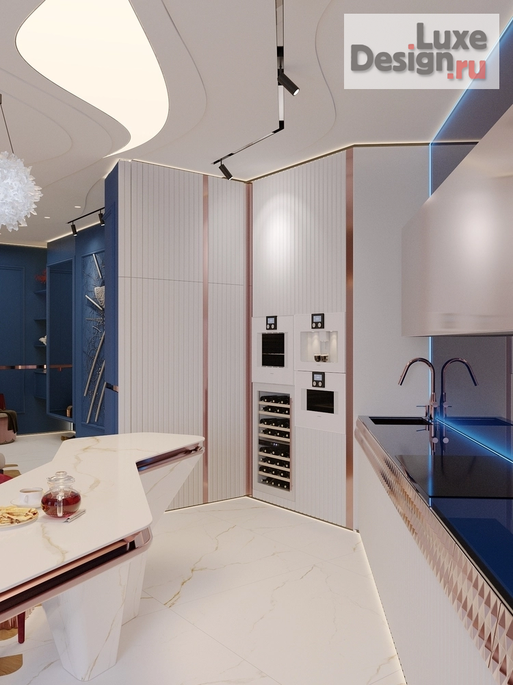 Дизайн интерьера гостиной "Морская акватория" (фото 13)