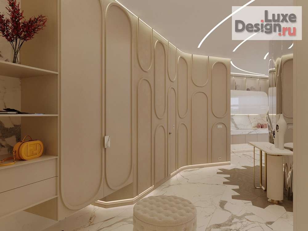 Дизайн интерьера гостиной "Монохромный футуризм" (фото 5)