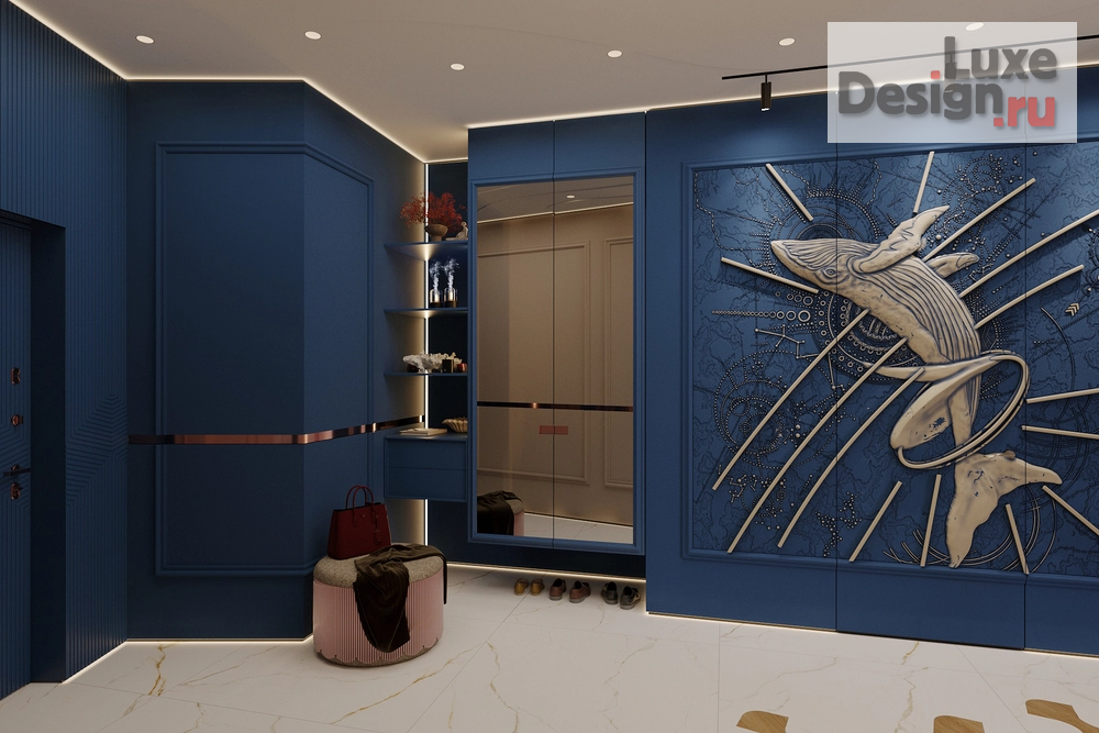 Дизайн интерьера гостиной "Морская акватория" (фото 4)