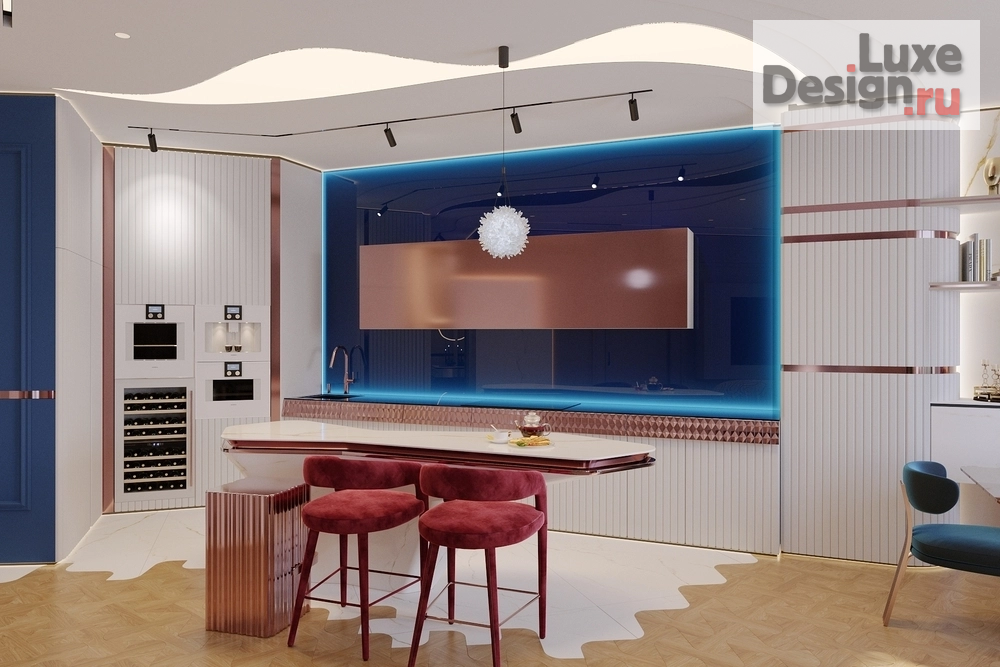 Дизайн интерьера гостиной "Морская акватория" (фото 11)