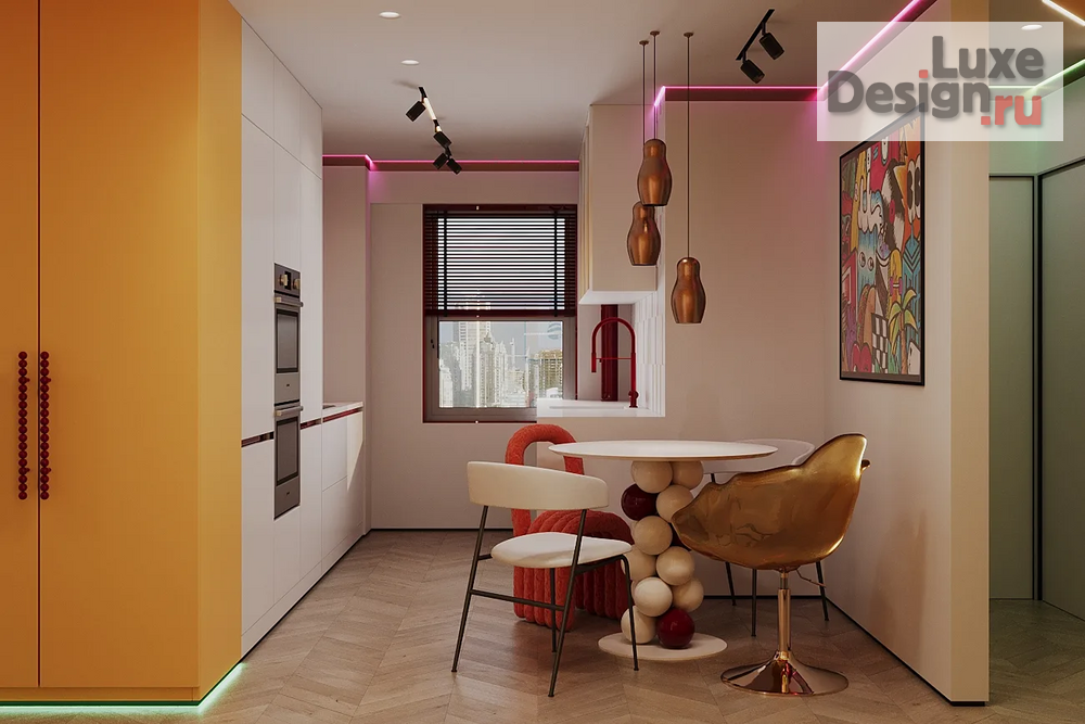 Дизайн интерьера квартиры студии "Квартира в Нью-Йорке" (фото 8)