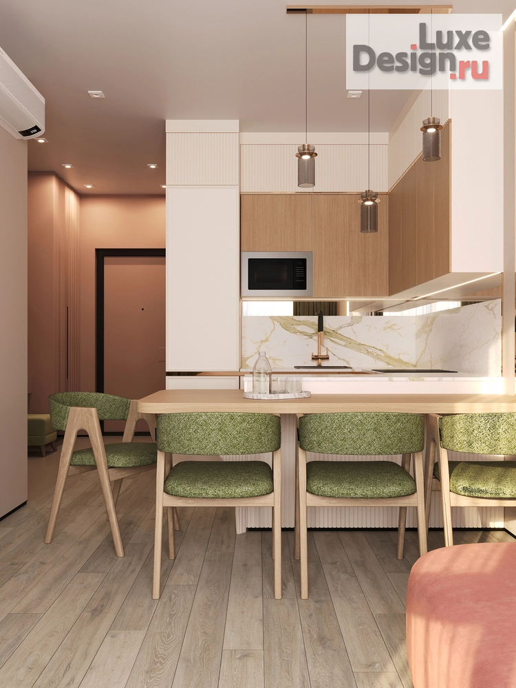 Дизайн интерьера гостиной "Мираж Пудровых Мечт" (фото 5)