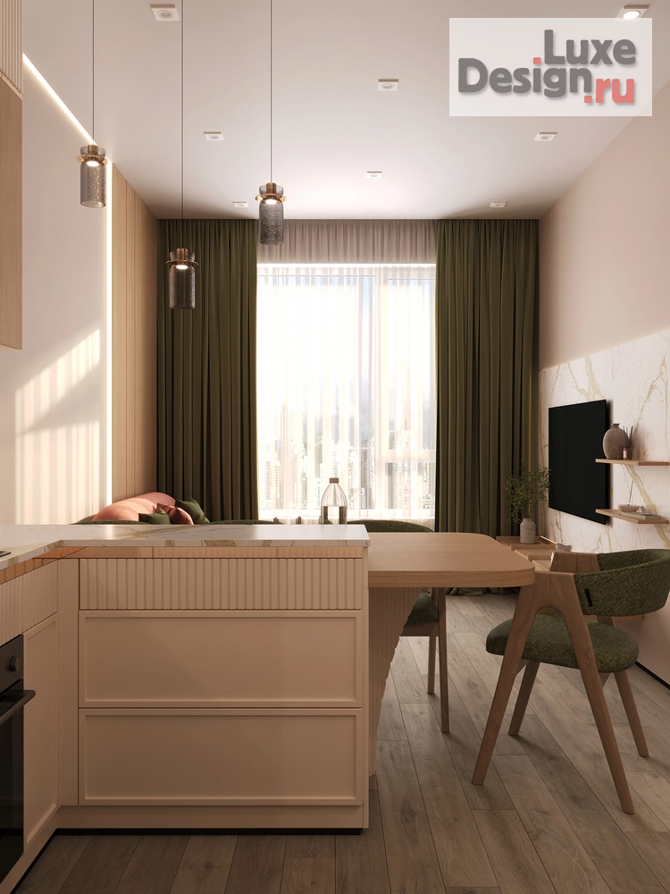 Дизайн интерьера гостиной "Мираж Пудровых Мечт" (фото 9)