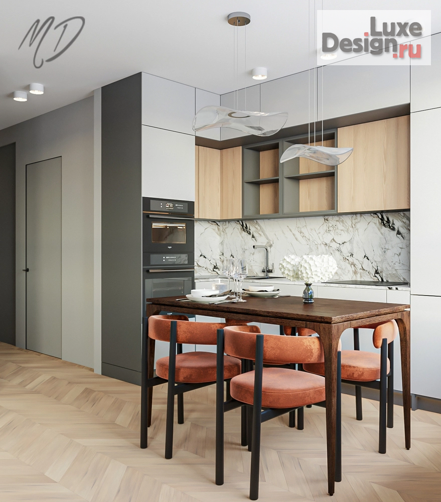 Дизайн интерьера трехкомнатной квартиры "Дымчатое настроение" (фото 4)