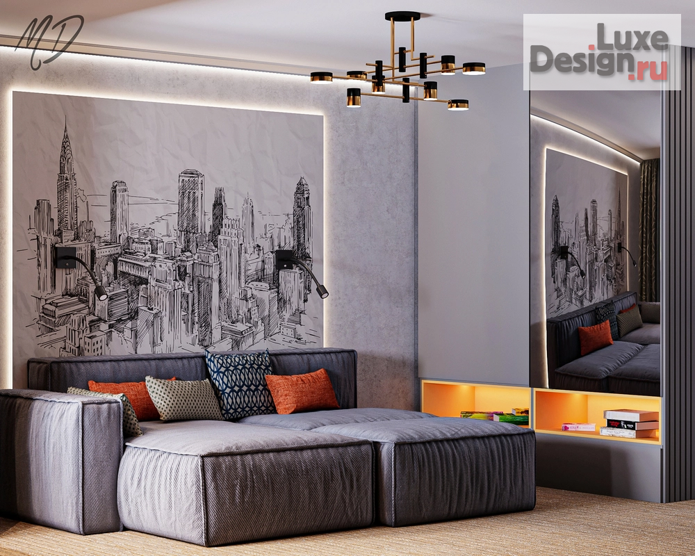 Дизайн интерьера трехкомнатной квартиры "Комната для подростка" (фото 1)