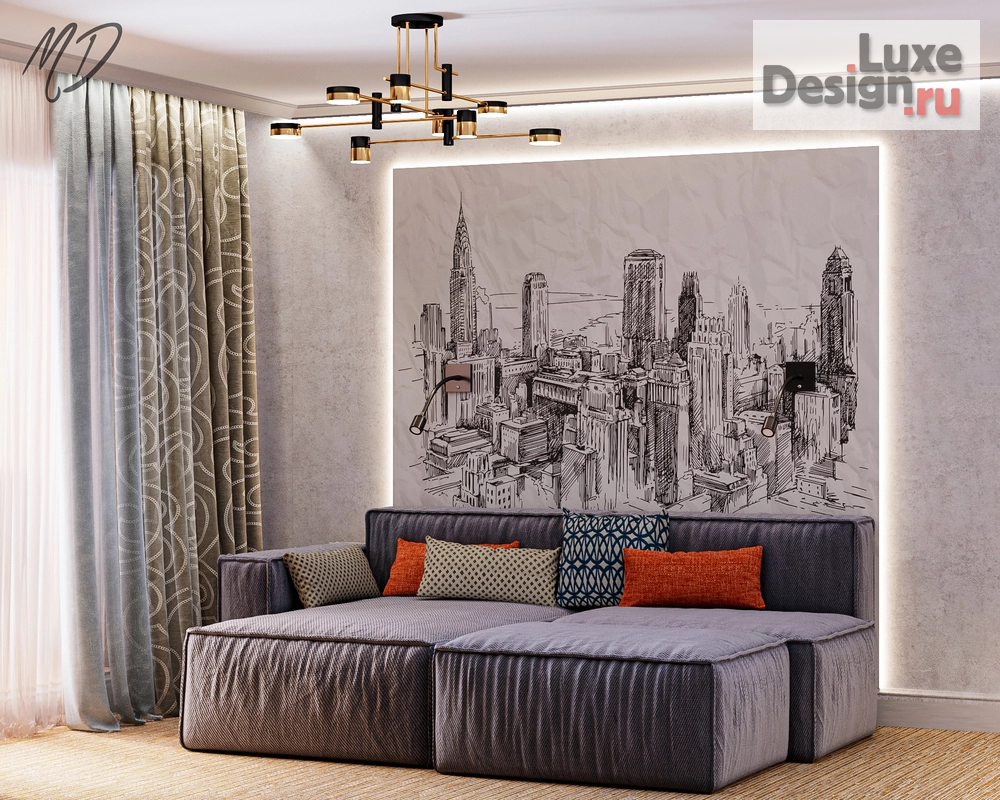 Дизайн интерьера трехкомнатной квартиры "Комната для подростка" (фото 3)