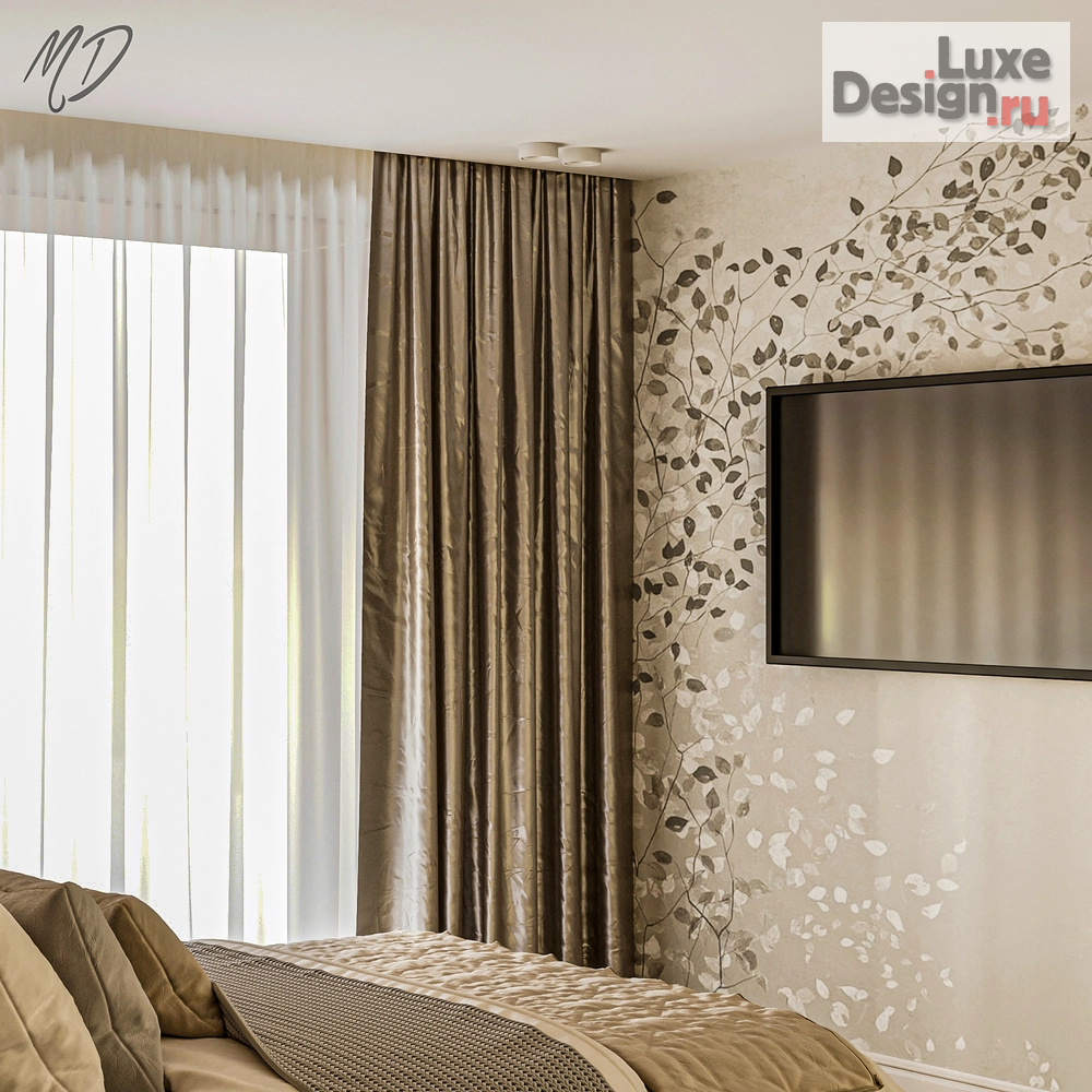 Дизайн интерьера трехкомнатной квартиры "Спальня родителей " (фото 4)