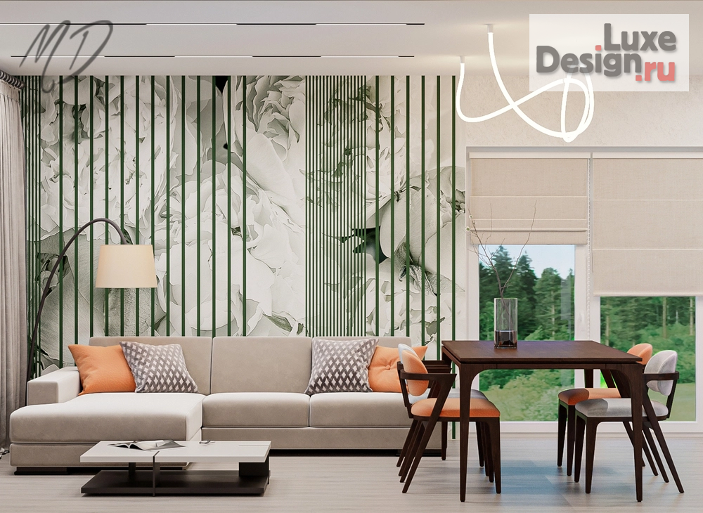 Дизайн интерьера гостиной "Кухня-гостиная" (фото 1)