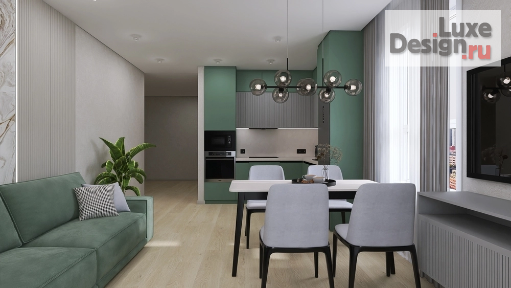 Дизайн интерьера кухни "Кухня-гостиная" (фото 8)