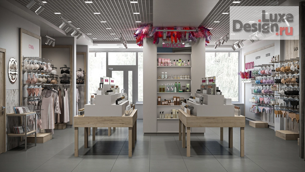 Дизайн интерьера торгового комплекса "Потрясающий,  дизайн магазина белья и косметики UMMA в Алматы" (фото 16)
