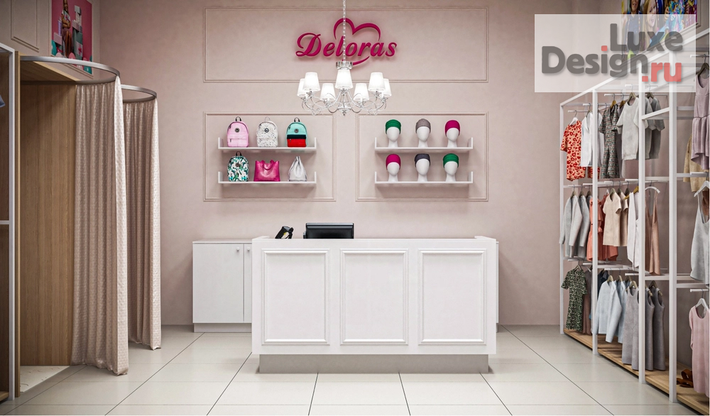 Дизайн интерьера бутика "DELORAS дизайн магазина детской одежды в Москве" (фото 2)