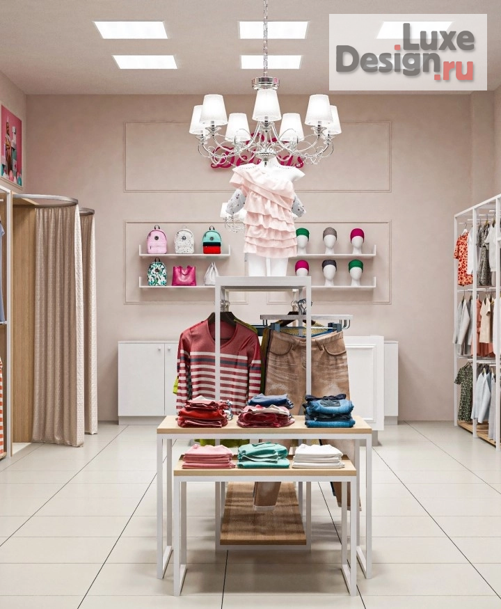 Дизайн интерьера бутика "DELORAS дизайн магазина детской одежды в Москве" (фото 3)