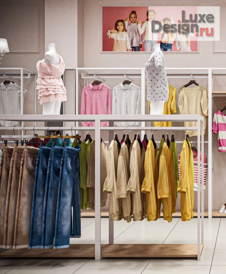 Дизайн интерьера бутика "DELORAS дизайн магазина детской одежды в Москве" (фото 4)