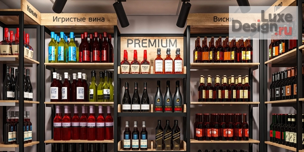 Дизайн интерьера супермаркета "ЕДА ВИНО И МЯСО магазин продуктов у дома" (фото 8)