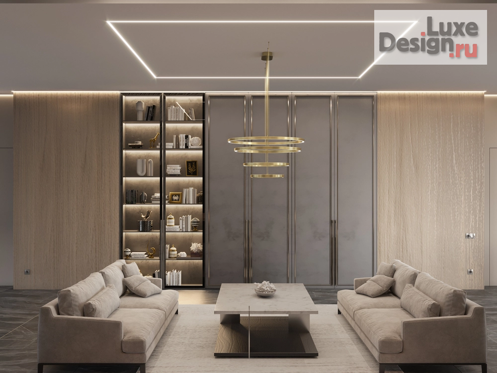 Дизайн интерьера загородного дома "Метаморфоза загородного дома: превращение бетонной коробки 1000 кв. м в стильный интерьер!" (фото 12)