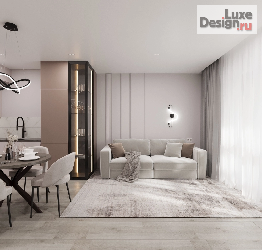 Дизайн интерьера двухкомнатной квартиры "Современная классика " (фото 5)