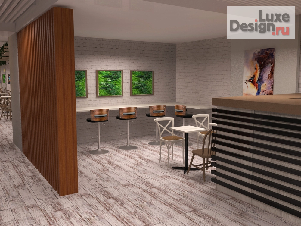 Дизайн интерьера ресторана "Интерьер ресторана-столовой в БЦ Большевик " (фото 4) от дизайнера Леонова Ирина Leone`s Design Дизайн интерьера ресторана "Интерьер ресторана-столовой в БЦ Большевик " (фото 4)