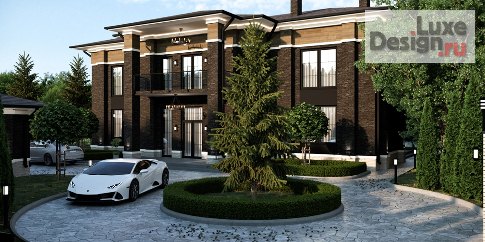 Частная архитектура "Загородный дом в стиле райта" (фото 1)