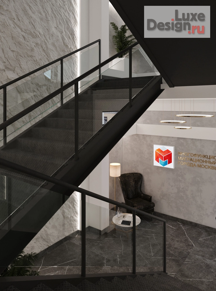 Дизайн интерьера офиса "Многофункциональный миграционный центр Москвы" (фото 4)