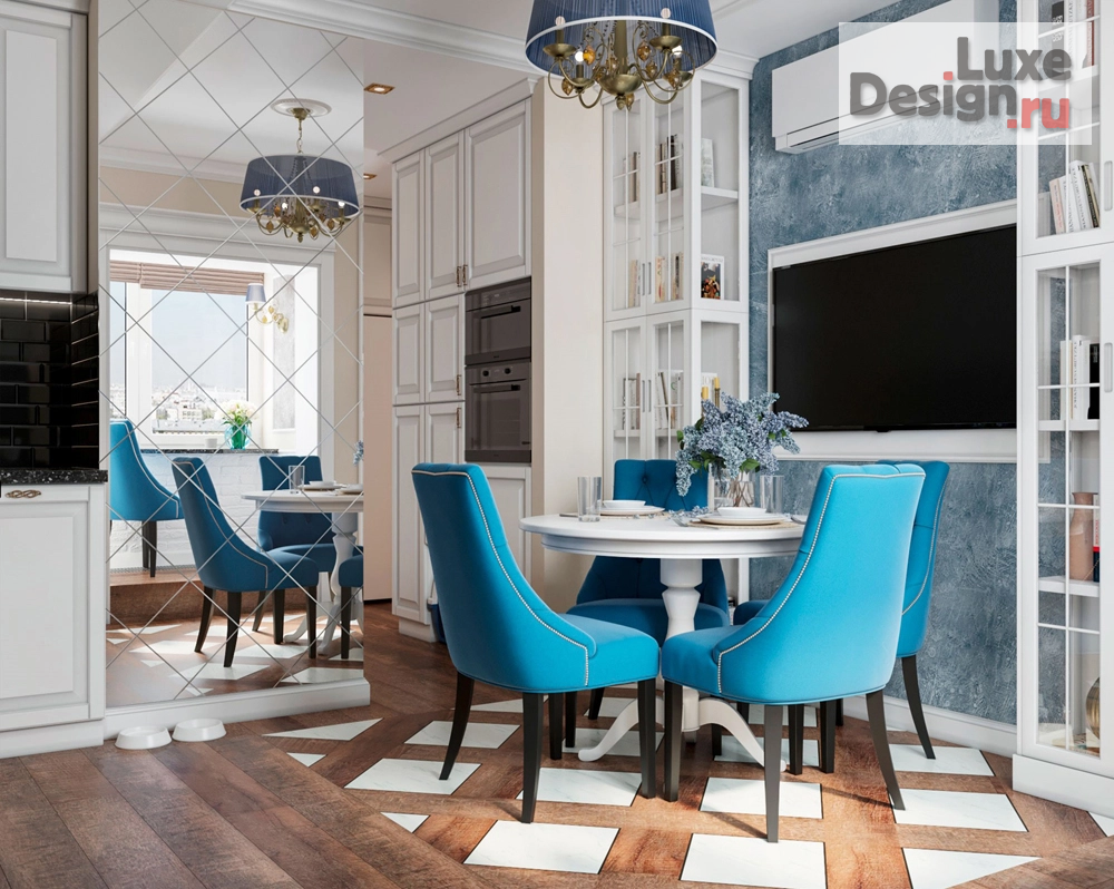 Дизайн интерьера трехкомнатной квартиры "Квартира в стиле неоклассика" (фото 1)