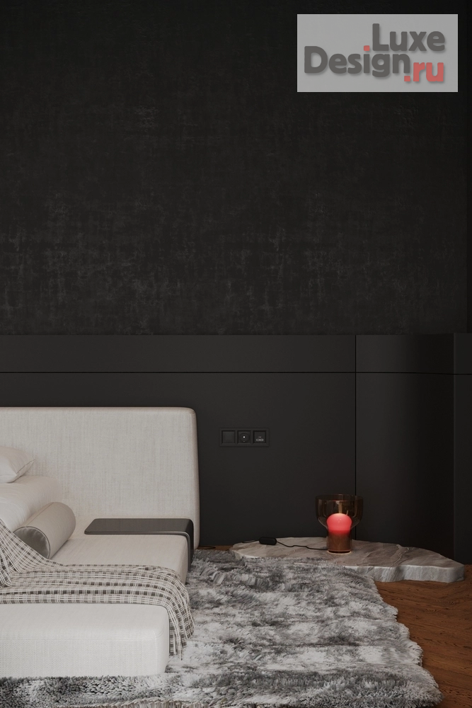 Дизайн интерьера коттеджа "Интерьер рядного бокса в Эстонии - минимализм, тёмные тона и LED-подсветка" (фото 25)