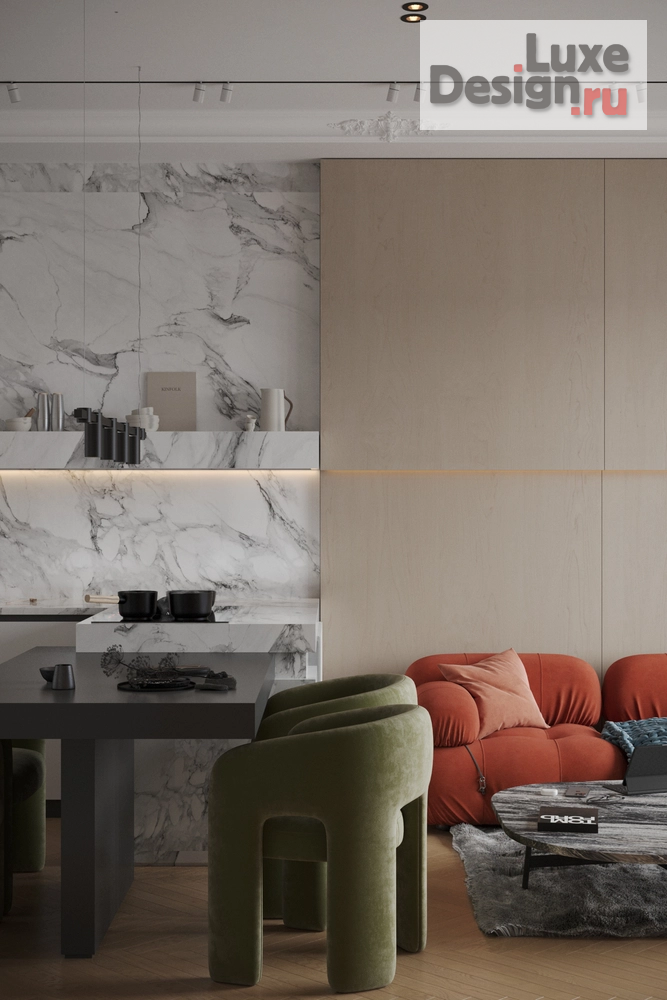 Дизайн интерьера двухкомнатной квартиры "Интерьер квартиры в ЖК "Hide" (Москва)" (фото 3)