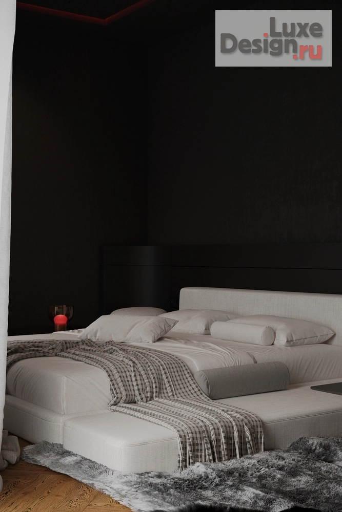 Дизайн интерьера коттеджа "Интерьер рядного бокса в Эстонии - минимализм, тёмные тона и LED-подсветка" (фото 26)