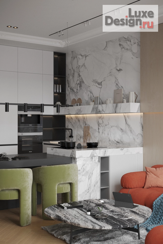 Дизайн интерьера двухкомнатной квартиры "Интерьер квартиры в ЖК "Hide" (Москва)" (фото 4)